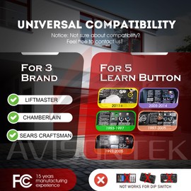 1 for CMXZDCG440 Universal Sears Craftsman Chamberlain LiftMaster Garage Door Opener Keypad, 3-Year-Warranty