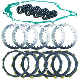JINFANNIBI Clutch Friction Steel Plates Springs & Gasket Kit for Yamaha XT225 TTR225 TTR230