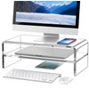 Egchi Clear Acrylic Monitor Stand Riser 2 Tier, 5.12 Inches