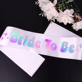 CIEHER Bride To Be Sash Bridal Sashes for Bachelorette Party Favors - 1 Pack