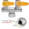 BesNPT Nickel Plated Brass 3 Way Shut Off Gas Valve
