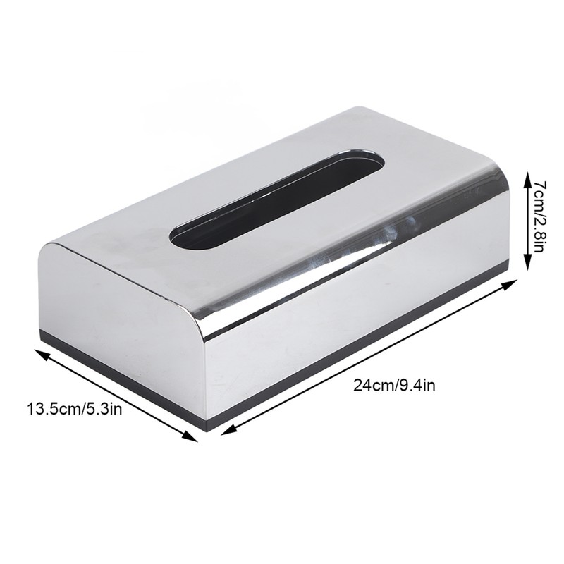 Electroplate Tissue Box Holder Container Storage Organizer Napkin Case for
