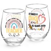 Futtumy Teacher Gifts, 17OZ Teacher Wine Glass, Teacher Christmas Gifts