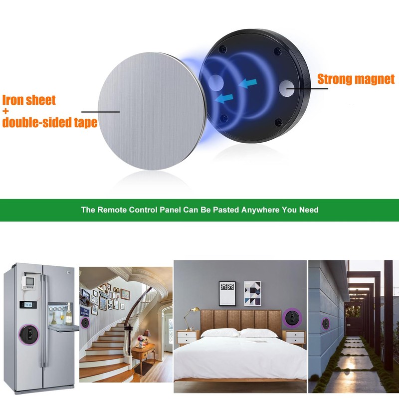 Mini Wireless Light Switch and Receiver kit, No Wiring Mini