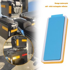Micro Traders 4pcs Rectangula Self Adhesive Reflectors 70 X 30mm Safety Reflectors with Adhesive for Vehicle Truck Camper Cargo Orange