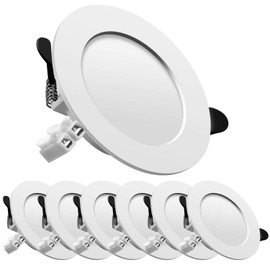 Tofisr Tofisr LED recessed Ceiling Light,7W Downlights 700LM Natural White 4500K,Set of 6 spotlights,Cut 75-95MM,AC175~265V,Round Aluminum Alloy casing for Living Room Bedroom Kitchen
