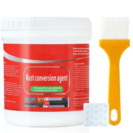 TPTAL Water-Based Metallic Paint,Rust Removal Converter Metallic Paint,Rust Remover Converter for Metal, Car Anti Rust Paint Chassis Universal Rust Removal Converter with Brush (White)