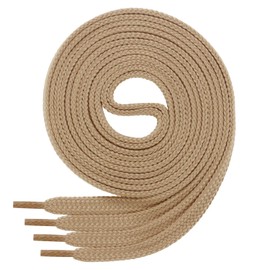 Di Ficchiano flat laces for trainers / sports shoes / very tear-resistant / approx. 7.0 mm wide, 45 colours, 60 cm - 220 cm length, polyester - Off-White - 140 cm