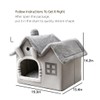 Luxury Double Roof Indoor Dog House Cat Nest,Foldable Warm Soft