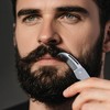 Dolmifapro Spring-loaded Folding Mustache Comb, Metal Beard Comb for men