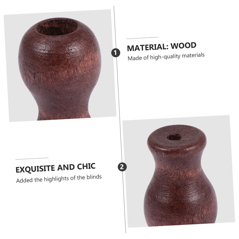 ULTECHNOVO Blind Cord Pulls 12pcs Wood Tassels Knobs for Blinds