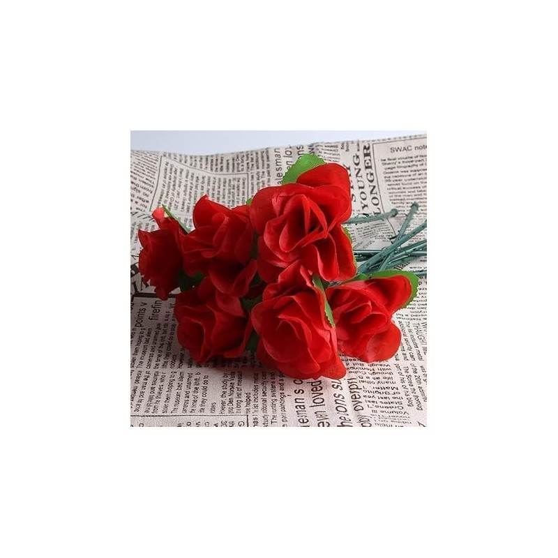 5 Pcs Red Folding Rose/Rose Appearing Magic Tricks Flower Appearing