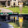 Evelynsun Solar Outdoor Lights, Solar Torch Lights Outdoor Flickering Flame,