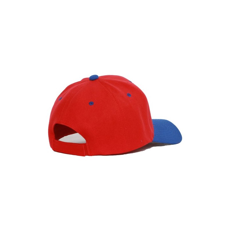 TOP HEADWEAR Curve Bill Adjustable Baseball Cap, Red/Blue