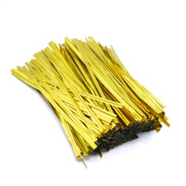 800Pcs Gold Twist Tie, 6Inch Metallic Twist Ties for Treat Bags, Reusable Twist Ties Bulk for Party Favors, Baked Goods, Cookies, Gardening and Christmas Decor