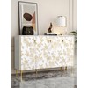 Safiyya Peel and Stick Wallpaper Gold and White Wallpaper Floral