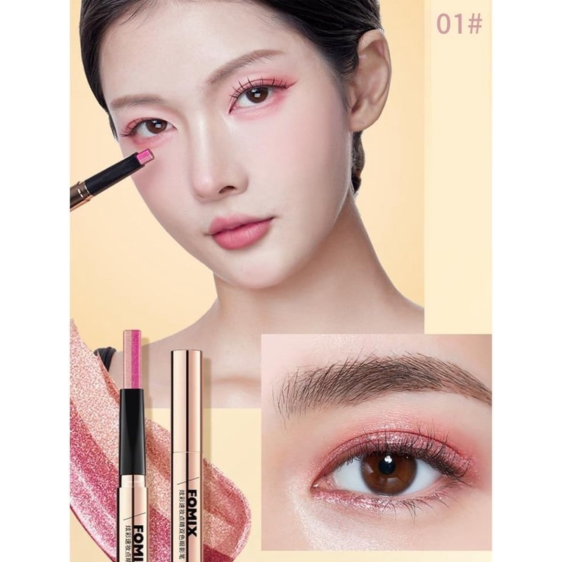 UNYOKE Colorful Quick Makeup Double Color Eyeshadow Pen Earth Color