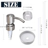 Mason Jar Soap Dispenser Lid and Pump Replacement Brushed Stainless