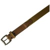 Berne Workwear Men's Leather Belt with Canvas Insert, brown, 40