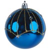 Navy Blue Christmas Baubles Tree Xmas Decorations - Large 8cm