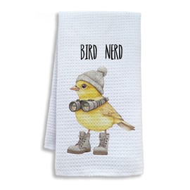 Shrago Funny Bird Nerd Kitchen Towels, Birds Lover Watcher Gift Dish Tea Towels for Kitchen, Birding Gifts Decorative Hand Towels for Bathroom Decor, 16x24 Inch