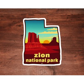 Zion National Park Utah Sticker Decal  2.75" x 3.5"