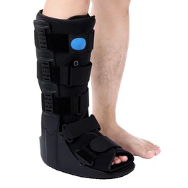 Veanvoky Tall Inflatable Walking Boot, Air Cam Walker Fracture Boot Orthopaedic boot for Sprained Ankle, Air Walker Brace for Broken Foot Achilles Tendon Injury Black (Medium)