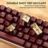 GMKWTL XVX Red Keycaps, Double Shot PBT Keycap Set 75