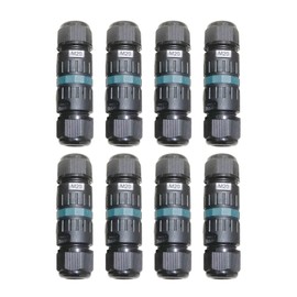 Chedin Kabelverbinder Wasserdicht IP68 fr ?5-12 mm Kabeldurchmesser, 3-polig Erdkabel Verbindungsmuffe Abzweigdose, Verteilerdose Au?en Schwarz fr Garten, Outdoor, Boden, Dach (3-polig 8p)