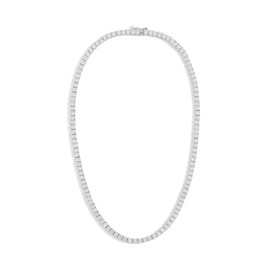 SHASHI Women's Medium Tennis Necklace, Silver, One Size