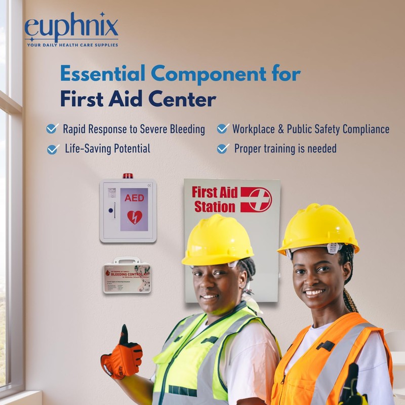 euphnix Mountable Bleeding Control Kit - Essential Emergency Hemorrhage Supplies