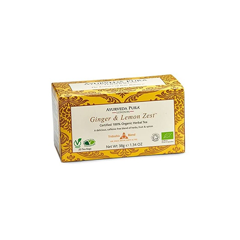 Ginger & Lemon Zest Herbal Tea - Carton of 4
