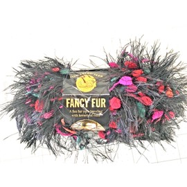 Lion Brand Fancy Fur Yarn-Strawberry Fields