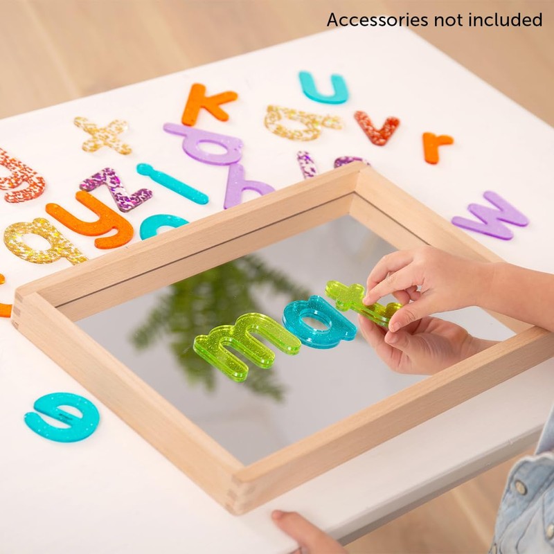 TickiT Small Wooden Mirror Tray - Explore Reflection, Symmetry and