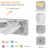 7-Light LED Modern Bathroom Vanity Light Fixture Matte Chrome Modern