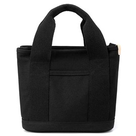 [LTG] 7987743 Mini Tote Bag, Women's, Men's, Tote Bag, Divider Pocket, Canvas, Lunch Bag, Mother's Bag, Storage, Cute, Simple, Stylish, Convenient, Solid, Work or School, Unisex, Zipper Included