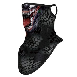 Red Plume Bandana Face Mask with Ear Loop Neck Gaiter Face Mask Scarf Face Cover Summer UV Protection Balaclava for Men Women