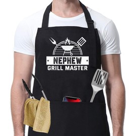 Nephew Grill Master Apron - Cooking Gifts For Nephew - Father's Day Gift - Grilling Apron For Him - Dad - Husband - Mens - Grill Master Aprons - Bbq Aprons For Nephew