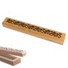 HAUUFENN Incense Holder, Horizontal Wood Incense Burner with Lid, Openwork