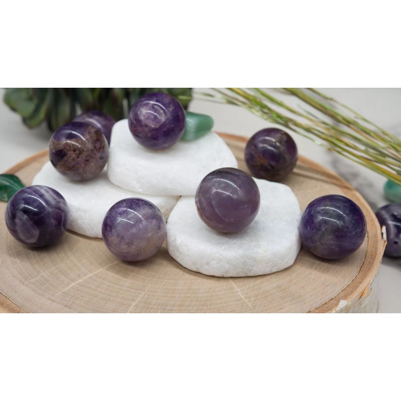 Amethyst Crystal Sphere Green Ball Decoration Wedding Table Decor Altar