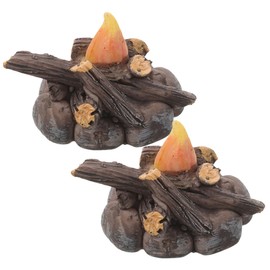 Operitacx 2 Stück Mini-hausbedarf Gartenfeen Im Freien Miniaturen Bausatz Partyzubehör Für Lagerfeuer Mikro Lagerfeuer Miniatur Lagerfeuer Mikrobrandmodell Lagerfeuer Im Mikrohaus Harz