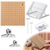 Tandefio 104 Pcs Macrame Board and Metal Adjustable Holder with