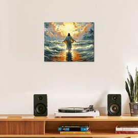 TISHIRON Jesus Paint by Numbers Kit for Adults Religious Faith Painting 16 x 20 Inches