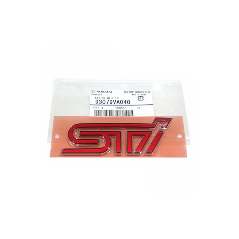 Subaru Rear STi Badge Trunk Emblem for 2015-2018 Impreza WRX