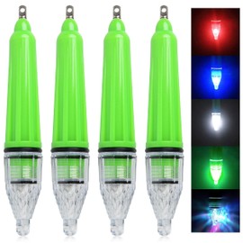 OROOTL LED Fishing Light Deep Drop Fishing Lights Waterproof Underwater Fishing Lights Attractive Glow Bait Lure Lamp Green White Red Blue Night Fishing Tools for Saltwater Freshwater, Colored