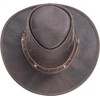 Scippis Kangaroo Sundowner Outback Leather Hat - Brown - Brown