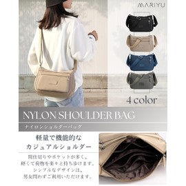 MARIYU Women's Shoulder Bag, Lightweight, Crossbody Bag, Shoulder Bag, Black