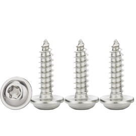Drenky Self-Tapping Screws M4 x 12 mm, Pack of 50 Tapping Screws with Washer, Stainless Steel, A2 V2A Torx Screws, Full Thread