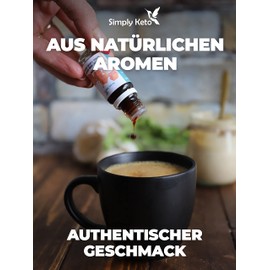 Simply Keto Flavour Drops Caramel Natural Aroma 10 ml - Flavour Drops without Calories - Flavour Drops for Shakes, Porridge and much more - Aroma Drops for Sweetening without Sugar - Calorie Free &