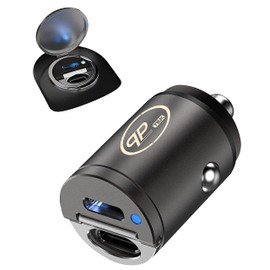 Plp tek USB Car Charger for Car (30 W Dual USB-C, Grey)